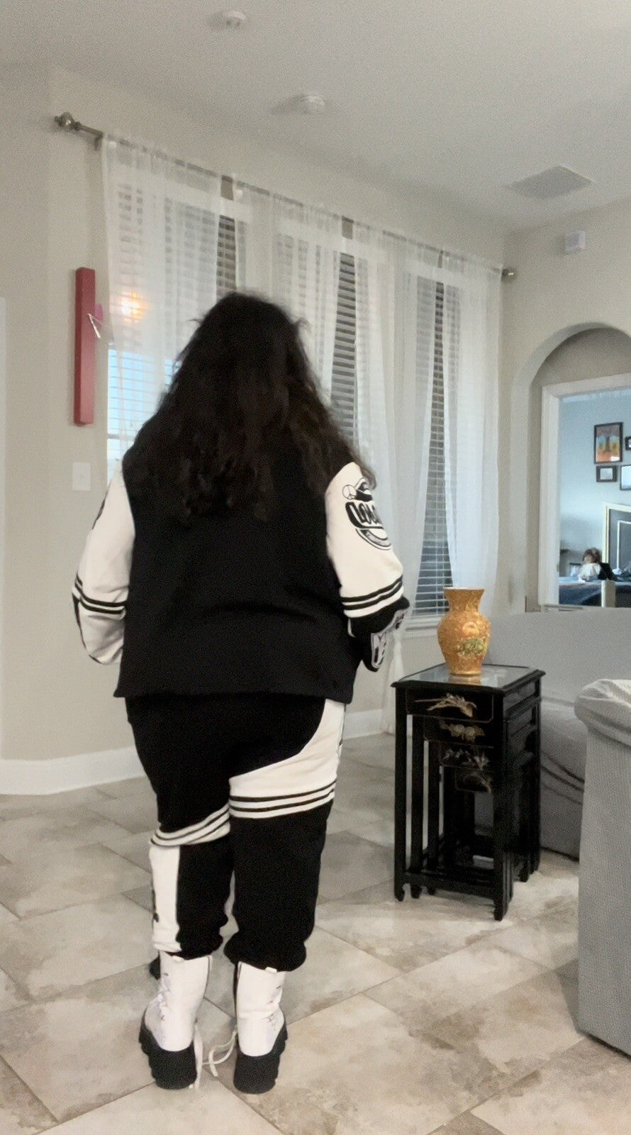 H4 Oversized 2 PCs Suit, Sz 18/40, Made In Turkey – Black & White Streetwear Set