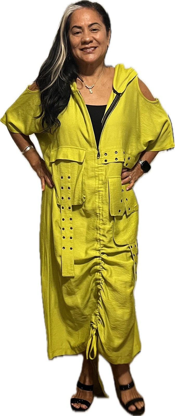 B-One Women’s Plus Size Dress 18/3 Lemon Yellow | Made in Turkey Elegant