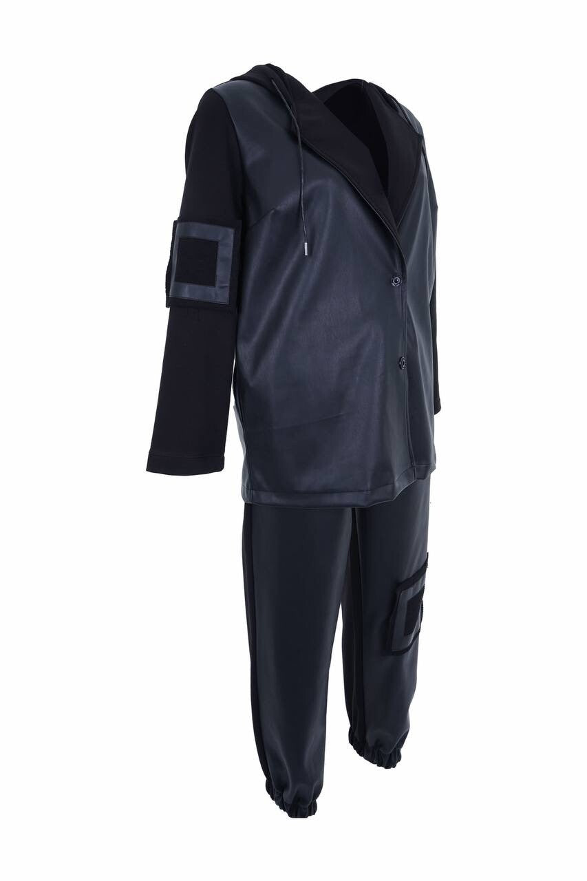 Darkwin Eco Leather 2 Pcs Suit, Sz 22/54, Made In Turkey
