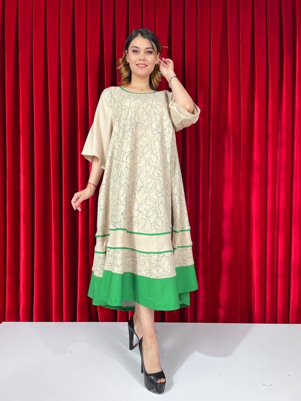 Elegant Darkwin Two-Tone Dress Sz 20-22/2 Made in Turkey