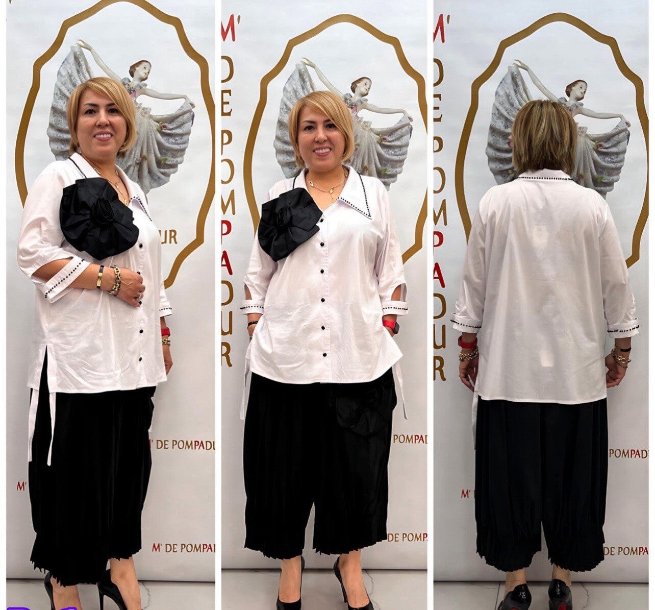 Sale!!!! M’De Pompadour Blouse Sz 24/5 Made In Turkey