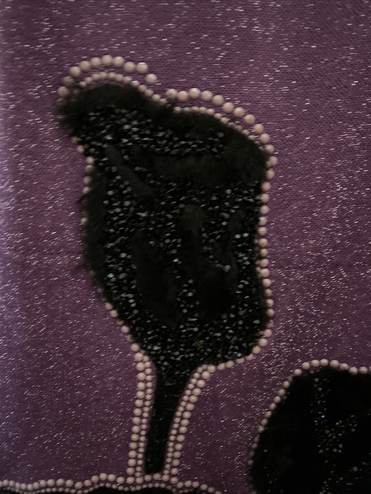 Darkwin Purple Velvet Floral Dress Sz 18/1 Made in Turkey