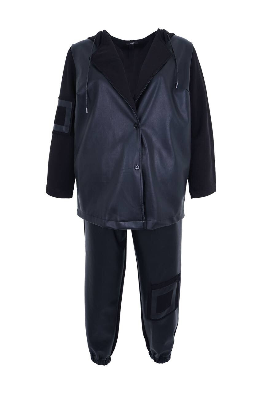 Darkwin Eco Leather 2 Pcs Suit, Sz 22/54, Made In Turkey
