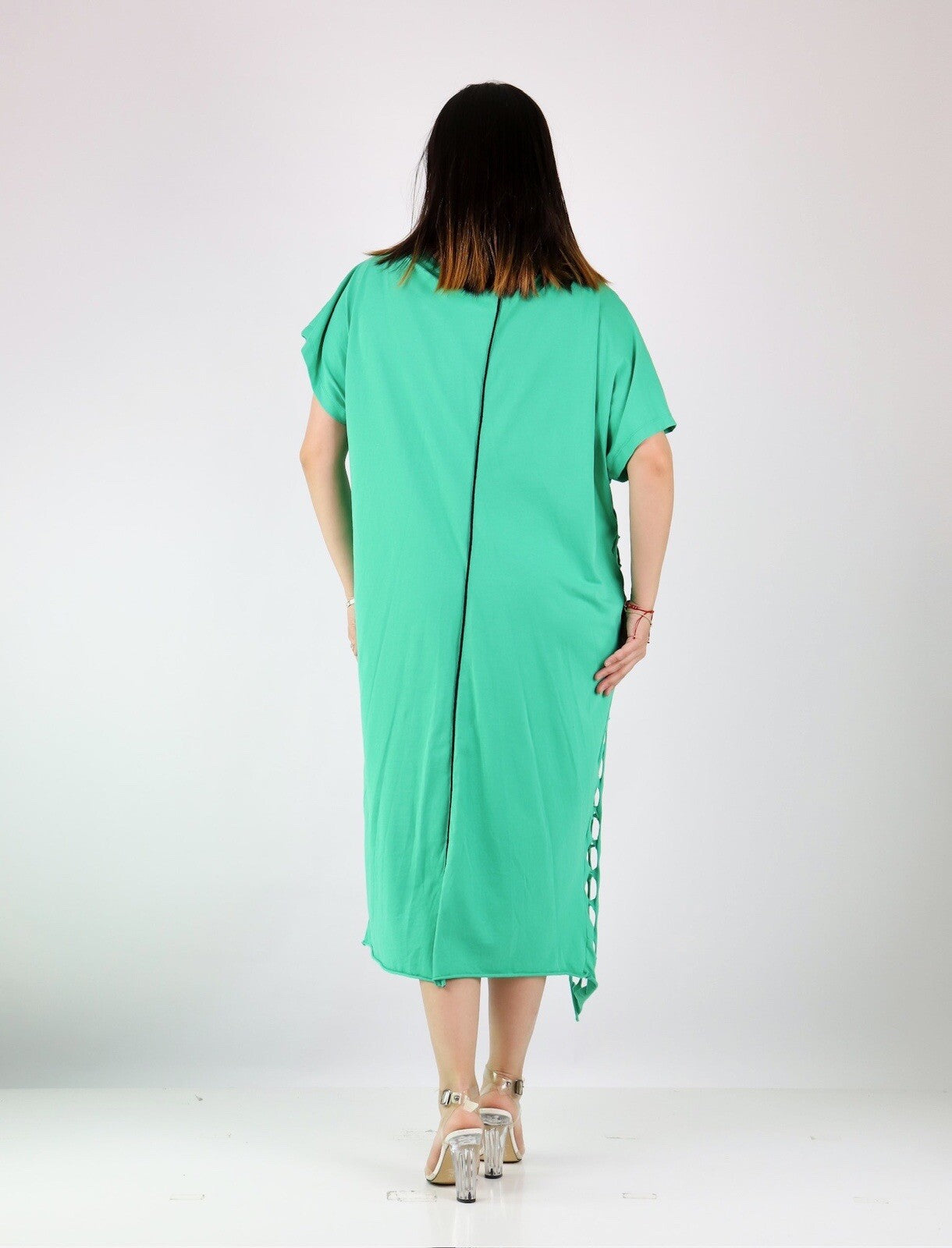 Bukezy Oversized Mesh Layered Dress Sz S Made In Turkey
