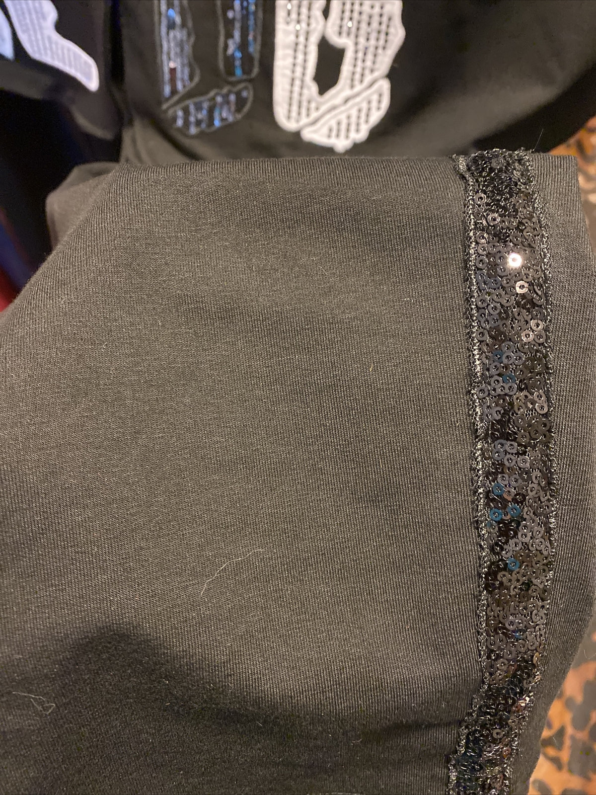 Darkwin 2 Pcs Sequin Suit Sz M (14/16) Black Sparkle Set Made In Turkey