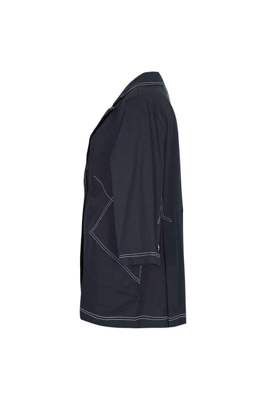 Darkwin Plus 2Pc Black Suit White Stitch Trim Made In Turkey Set