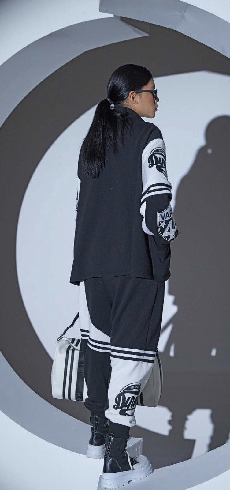 H4 Oversized 2 PCs Suit, Sz 18/40, Made In Turkey – Black & White Streetwear Set