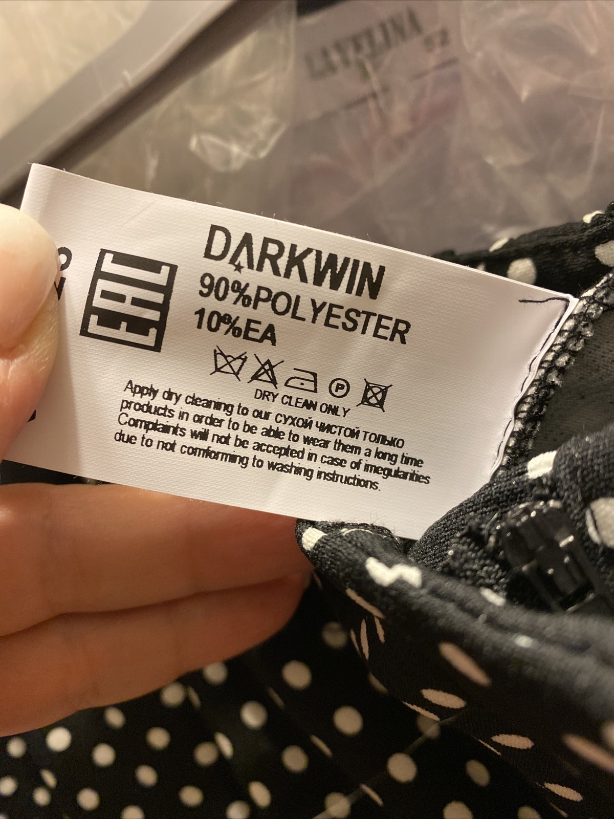 Darkwin Wide Leg Polka Dot Pants Sz 18, Made In Turkey