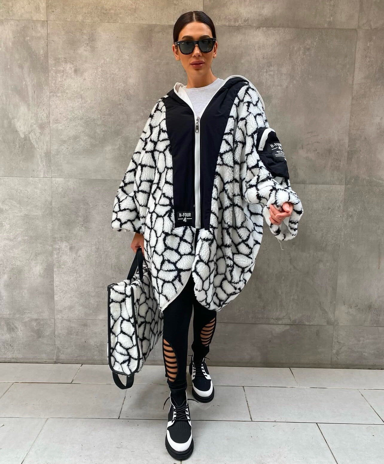 H4 Oversized Hooded Coat/Jacket One Size | Made in Turkey