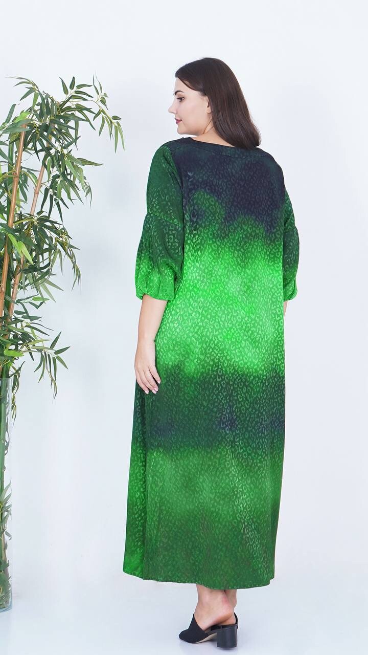 Darkwin Emerald Ombre Maxi Dress Sz 18/1 | Made In Turkey