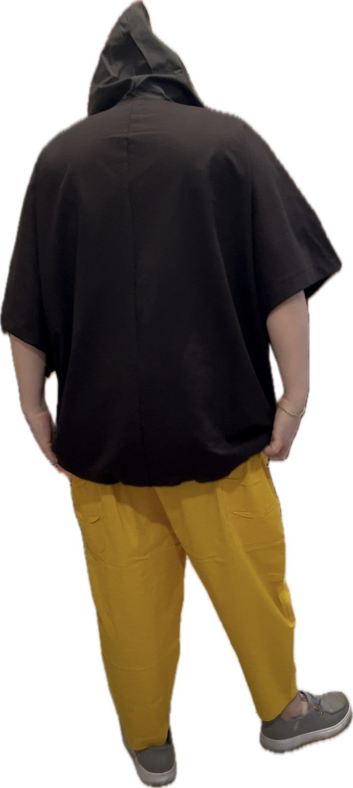 B-One Yellow Harem Pants Sz 16/46 Oversized Drop Crotch Made in Turkey