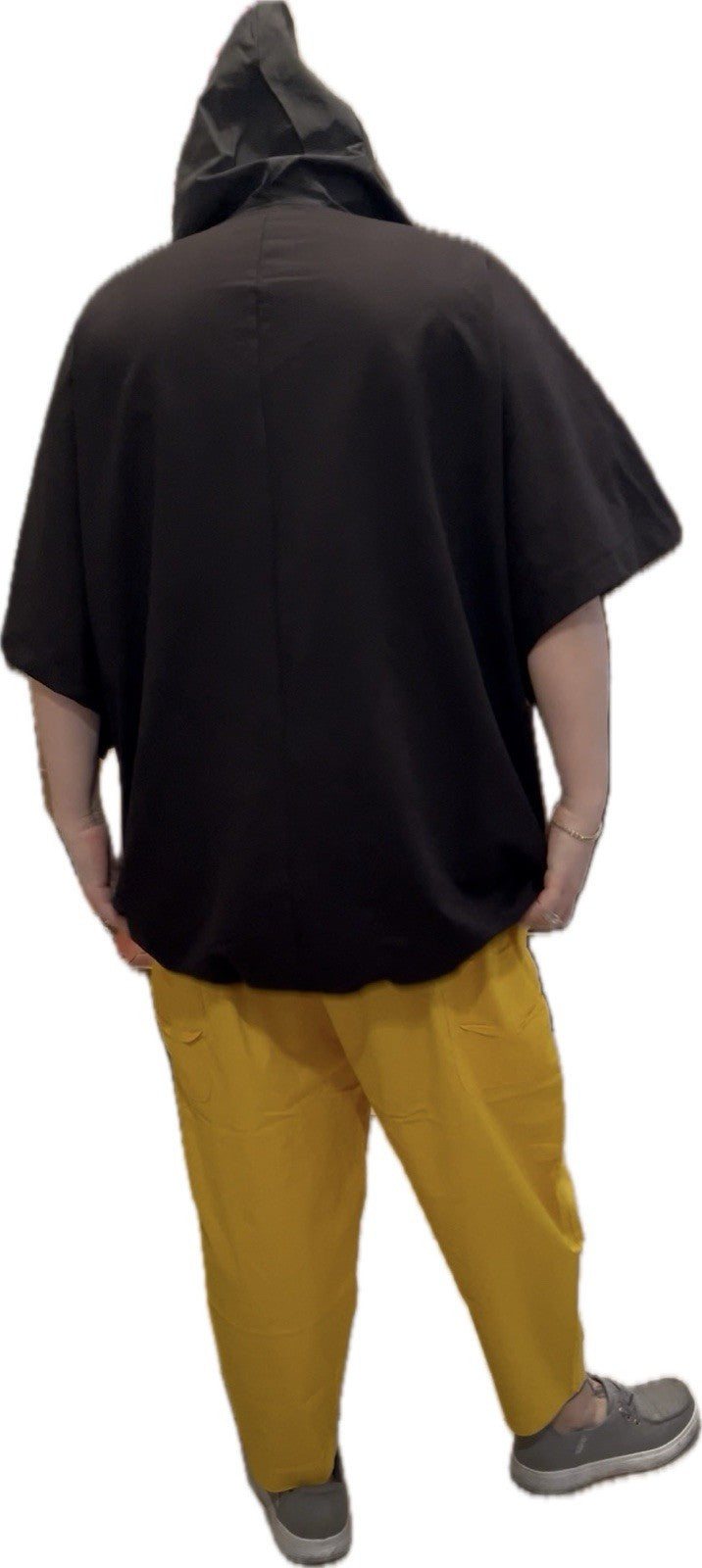 B-One Yellow Harem Pants Sz 16/46 Oversized Drop Crotch Made in Turkey