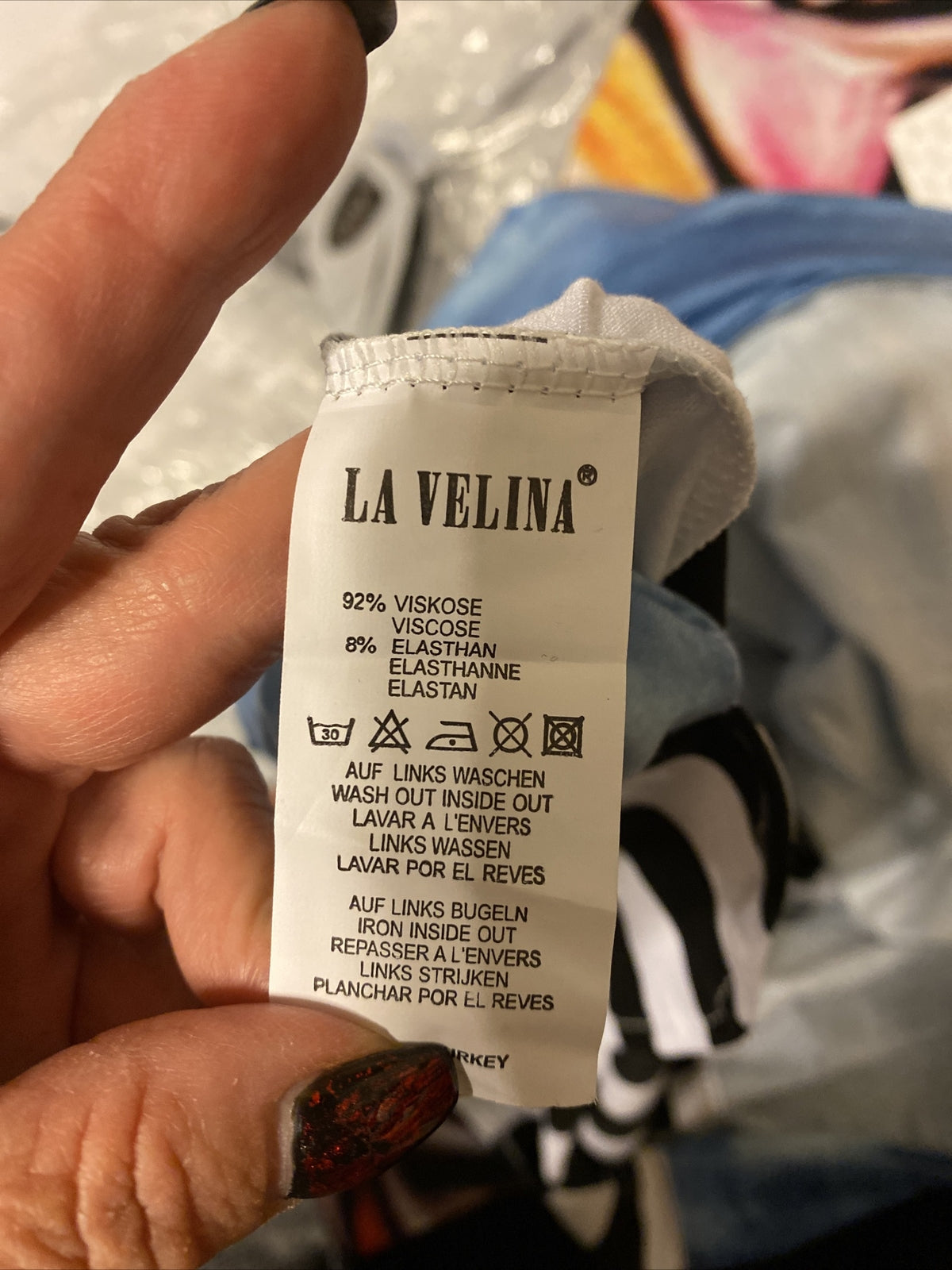 LaVelina Artistic Oversized Top, sz 2xl/48. Made in Turkey