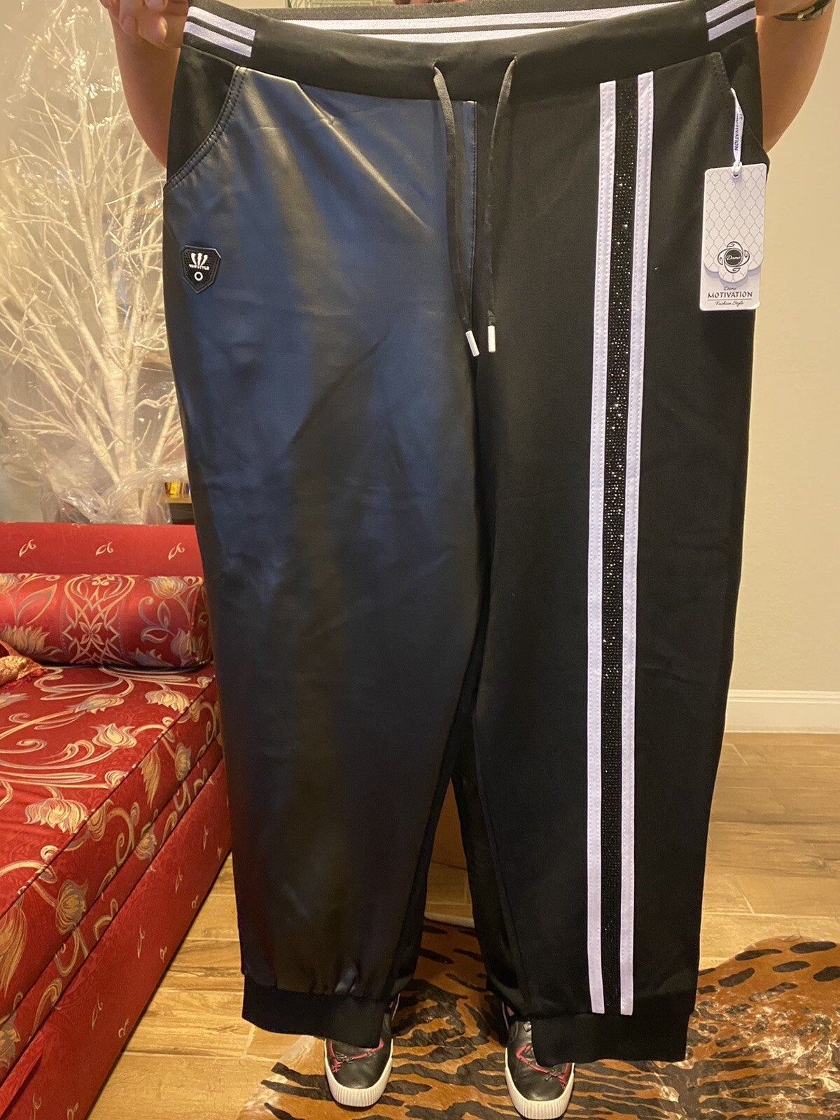 Dame Motivation Faux Leather Pants Sz 20/54 Made In Turkey