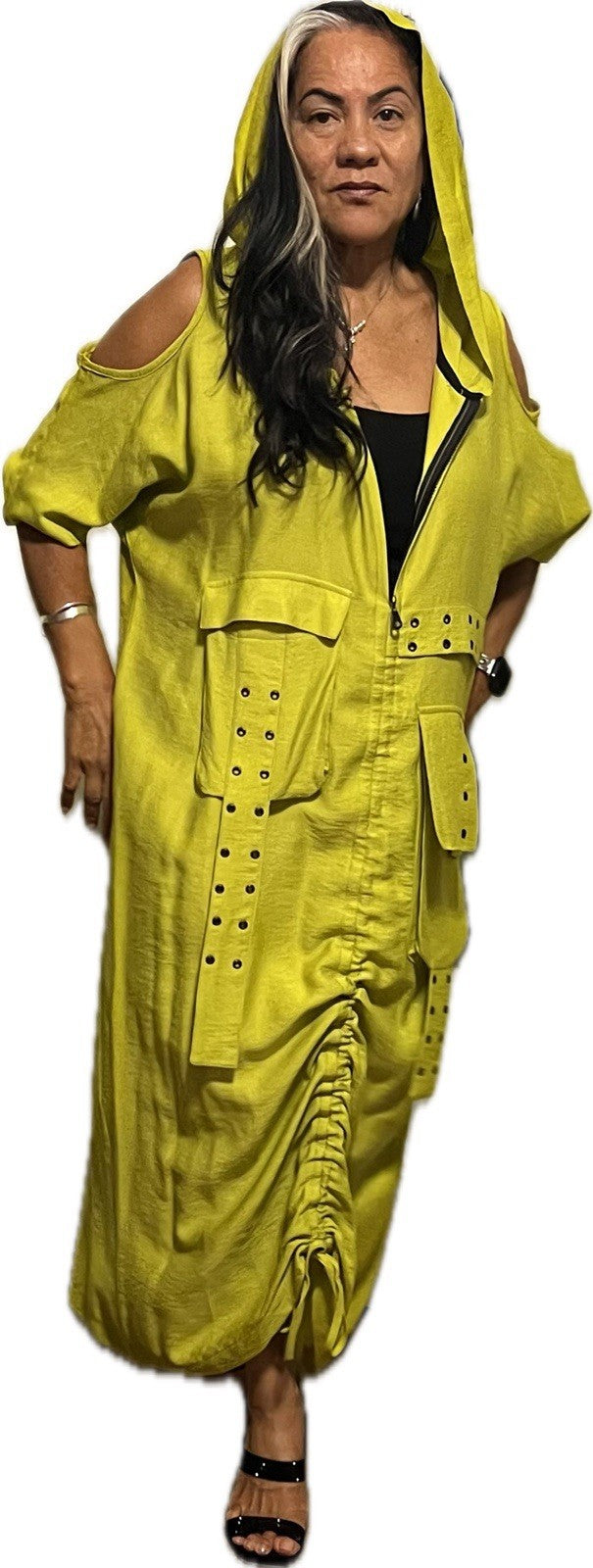 B-One Women’s Plus Size Dress 18/3 Lemon Yellow | Made in Turkey Elegant