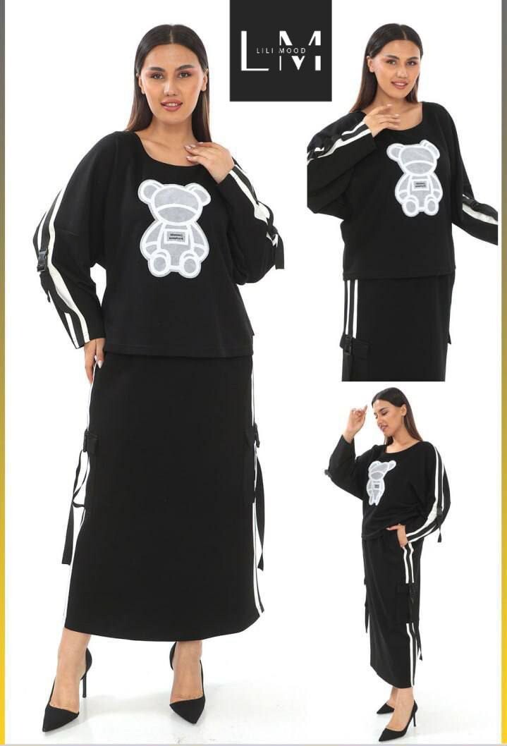 Dolares Women’s Plus Size 2-Piece Suit 20/50 | Made in Turkey Elegant Set