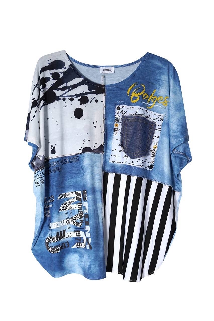 LaVelina Artistic Oversized Top, sz 2xl/48. Made in Turkey