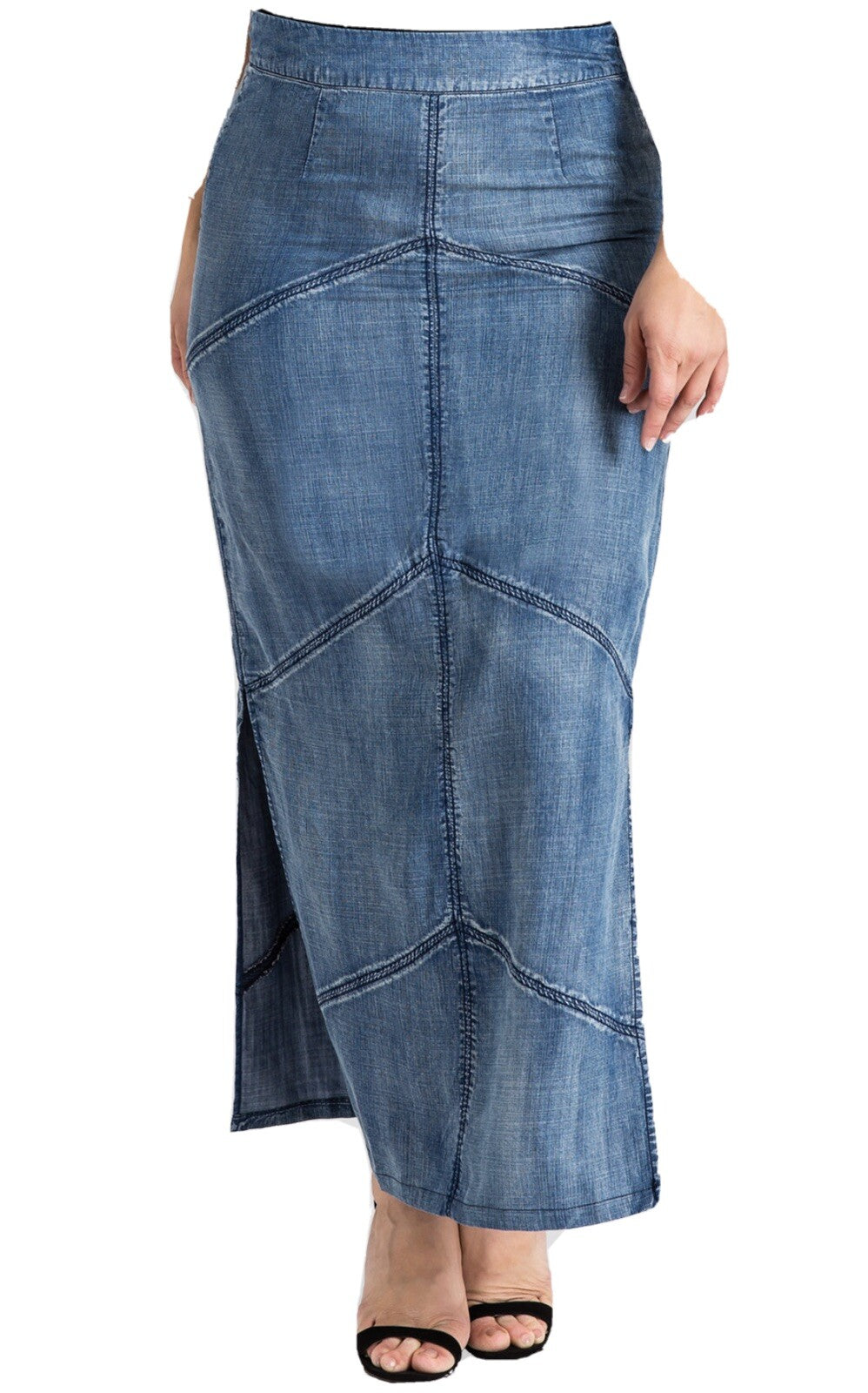 Standards and Practises  Light Fabric Jean Skirt, 18/3X
