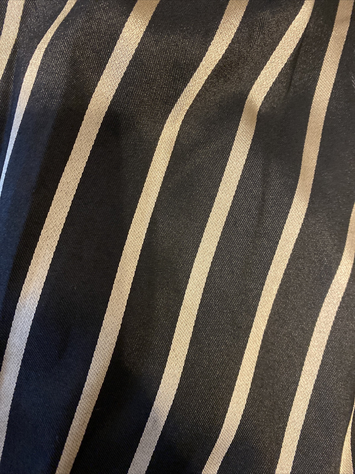 Darkwin Palazzo Pants Sz 20/2 Black White Stripe Tie Waist Made In Turkey