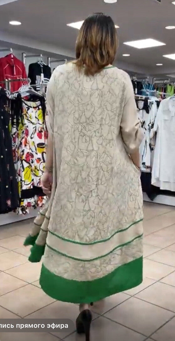 Elegant Darkwin Two-Tone Dress Sz 20-22/2 Made in Turkey