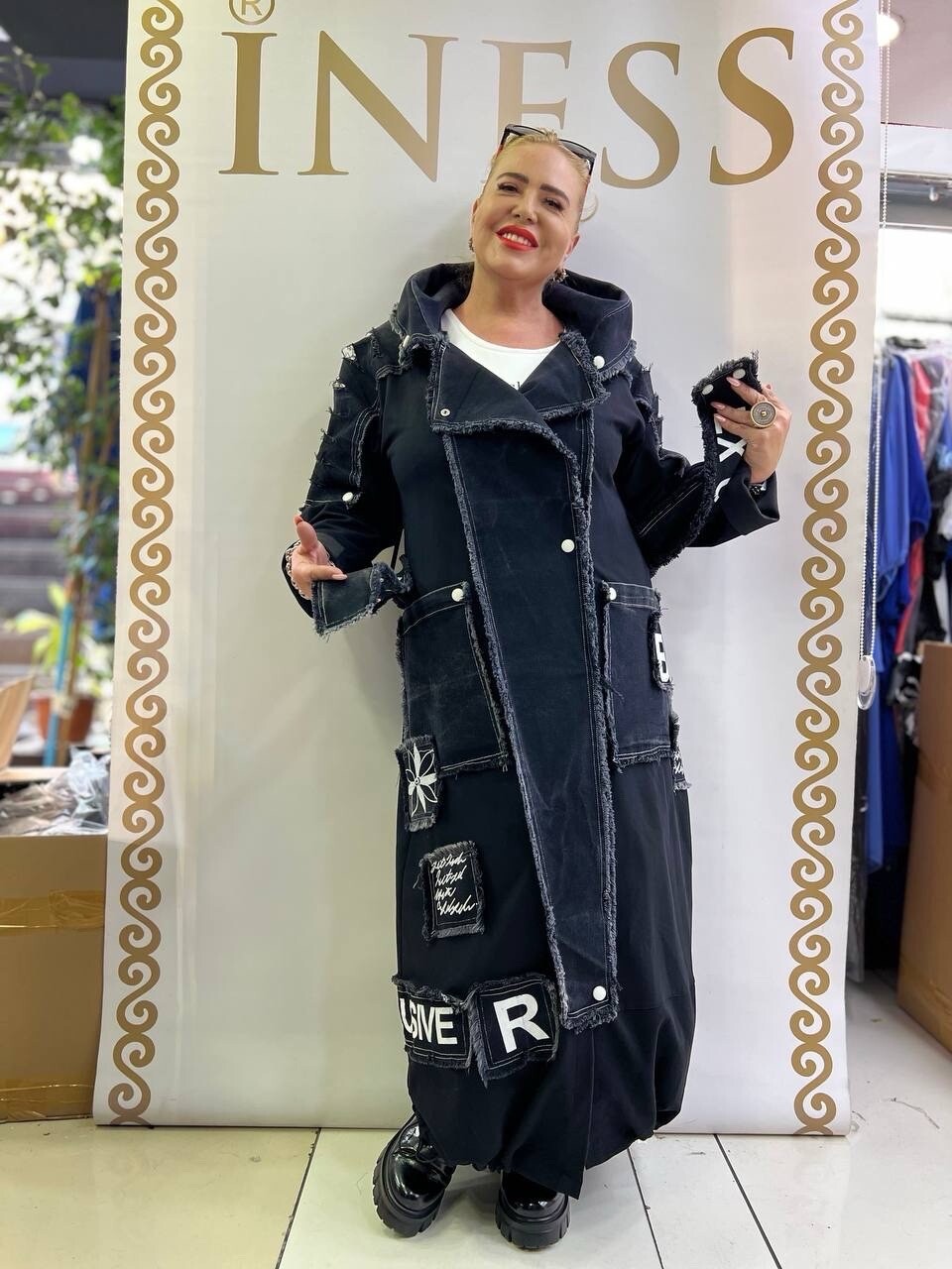 Riberance Statement Long Jacket/Cardigan Sz 18/52 Made In Turkey 🔥