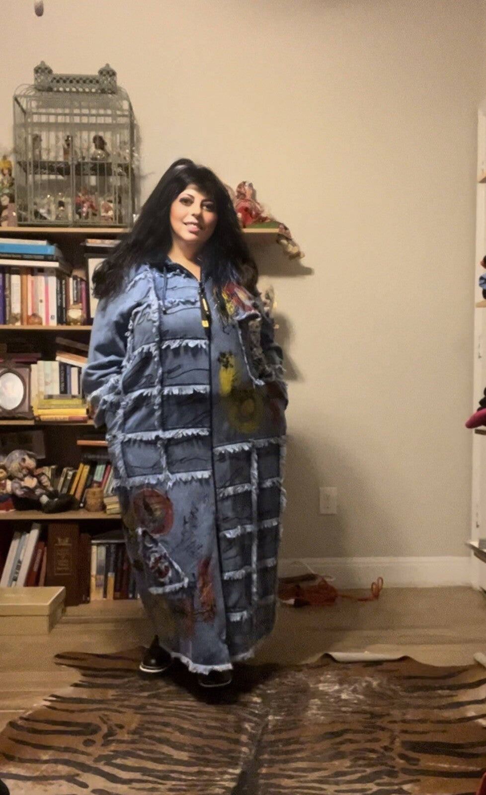 Dollares Plus Denim Art Cardigan/Dress Sz 18/2 Made in Turkey