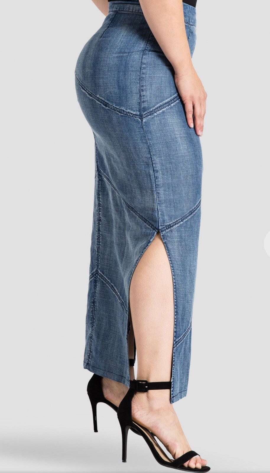 Standards and Practises  Light Fabric Jean Skirt, 18/3X