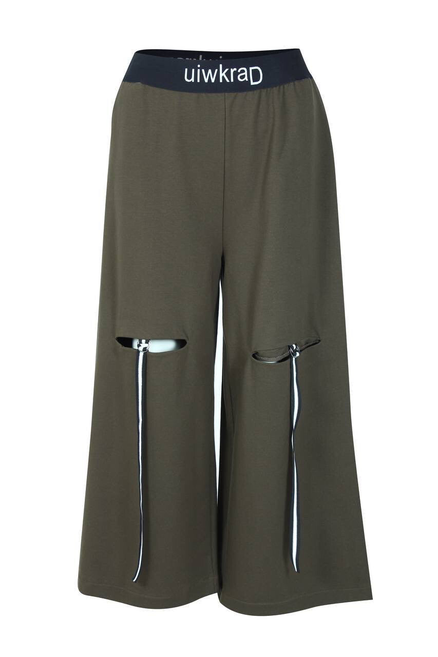 Darkwin Wide Leg Pants w/ Zipper Detail, Sz 22, Made In Turkey
