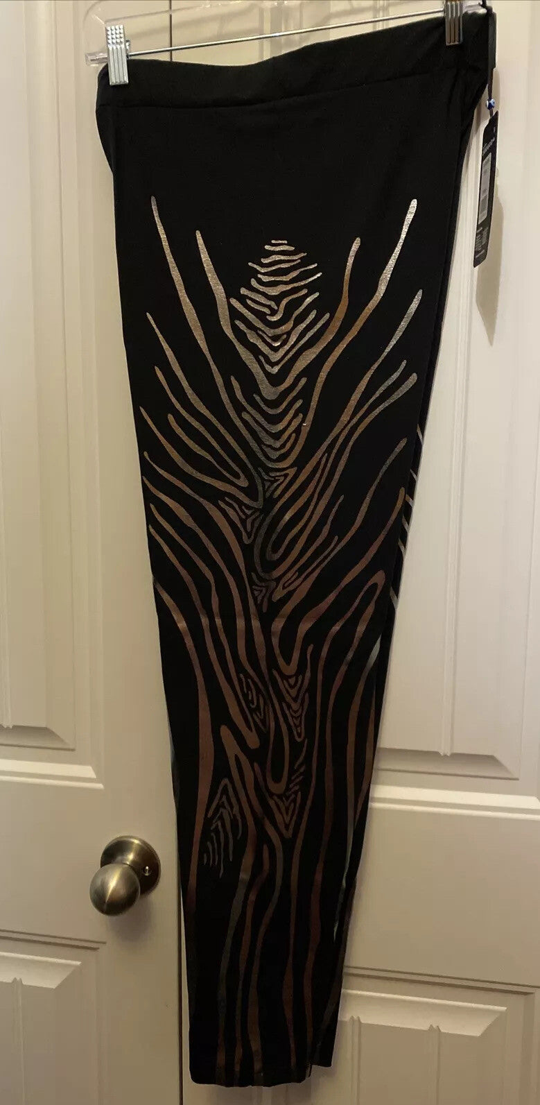 Darkwin Metallic Print Leggings Sz XL (18–20) Made in Turkey