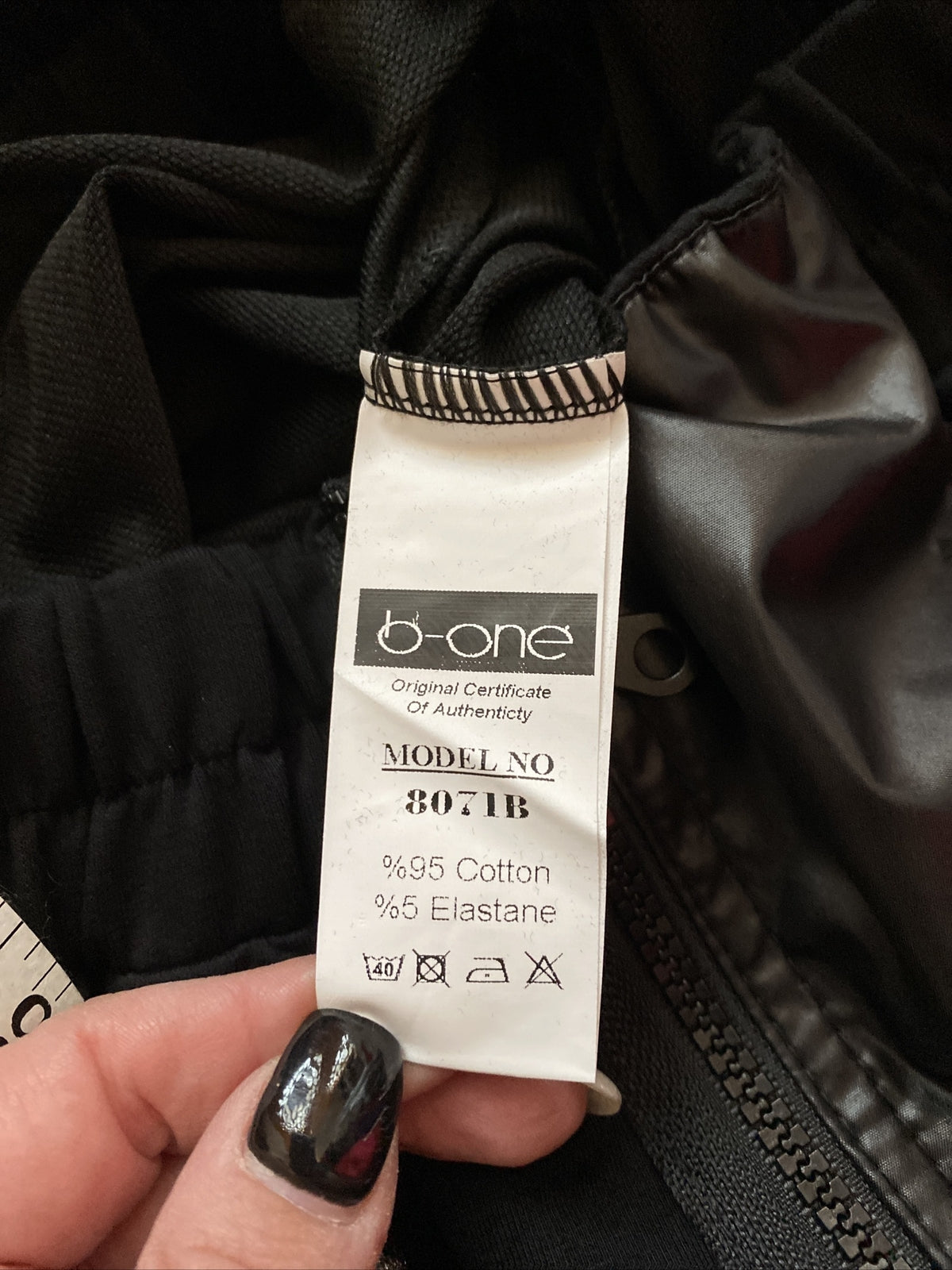 B-One Edgy Eco Leather Patch Pants Sz 16-18/46 Made in Turkey