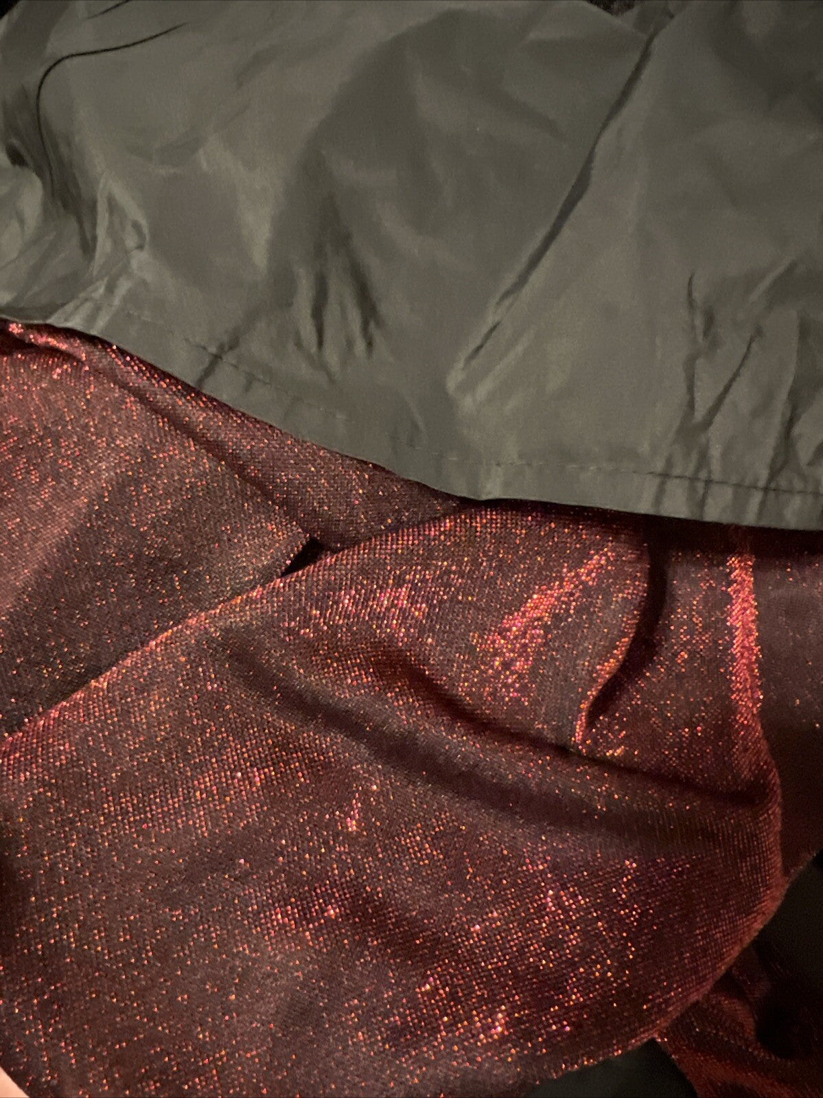 M’De Pompadur Burgundy Sheer Overlay Dress Sz 24/5 Plus Size Made in Turkey