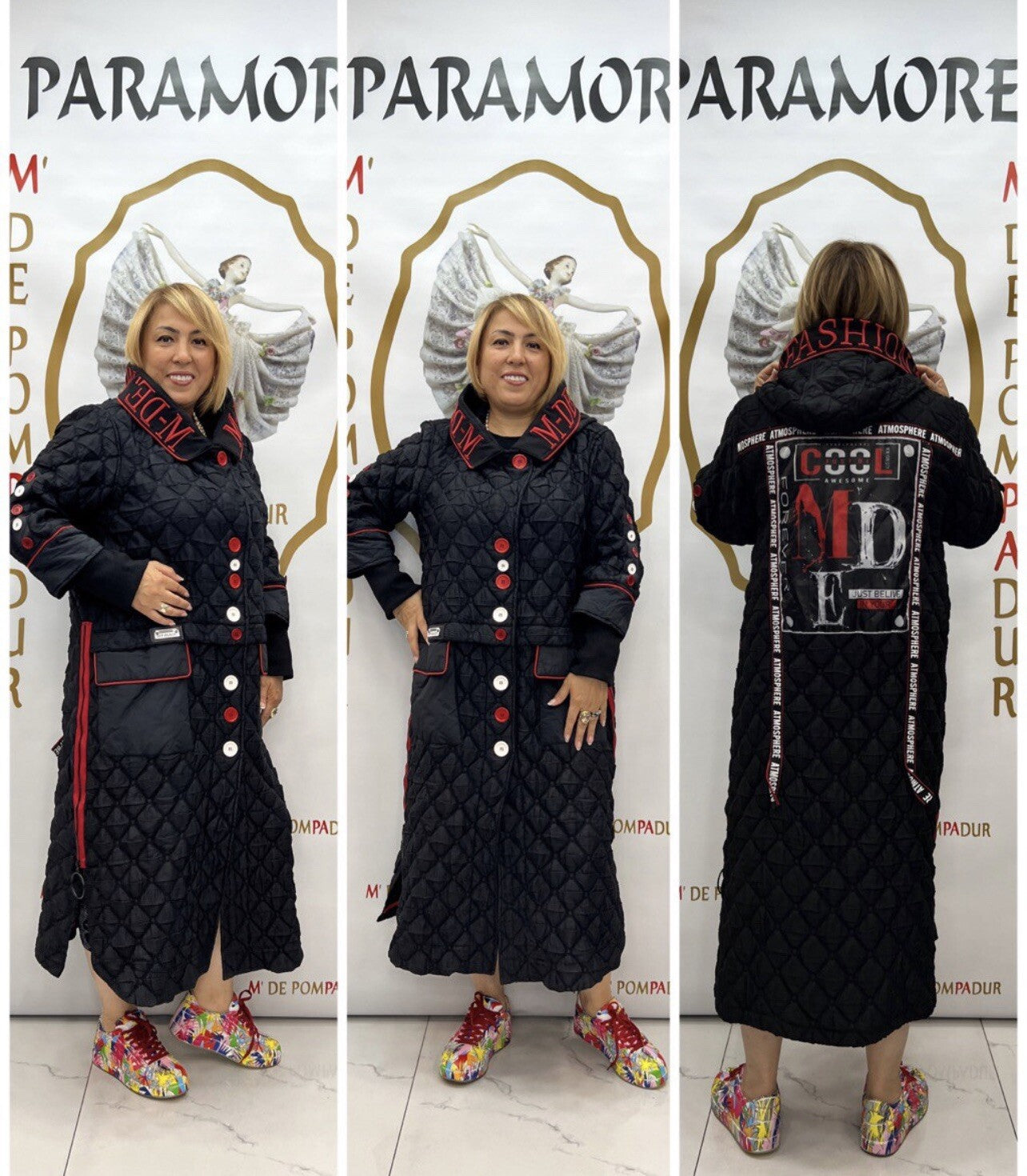 M’De Pompadour Quilted Light Weight Coat Sz 20/3 | Made in Turkey