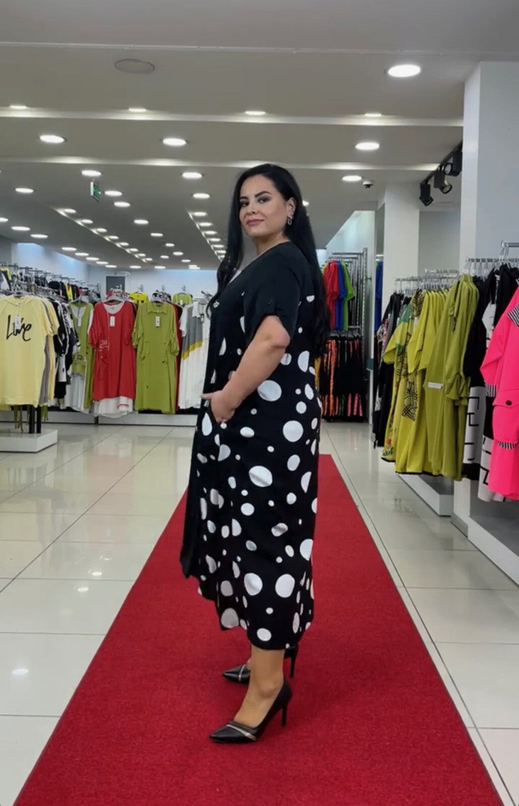 Darkwin Polka Dot Evolution Dress Sz 2X Made In Turkey