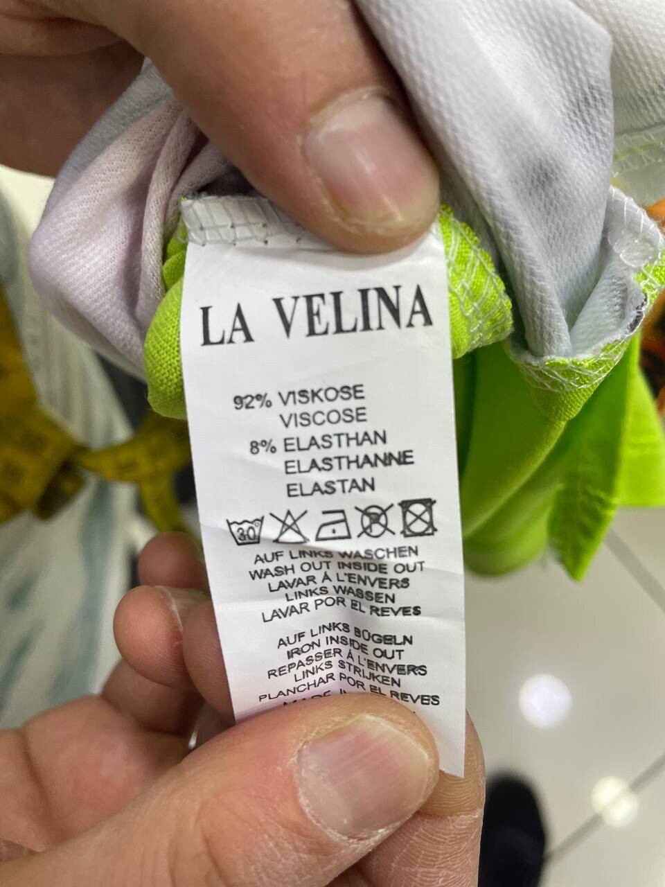 LaVelina Lime Green Graphic Oversized Top Sz 3XL Made In Turkey
