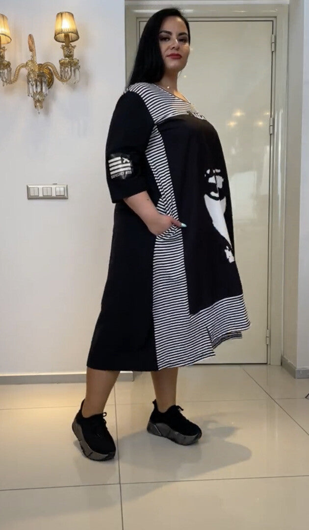 ✨ Darkwin Asymmetric Dress – Sz 18 (Made in Turkey)