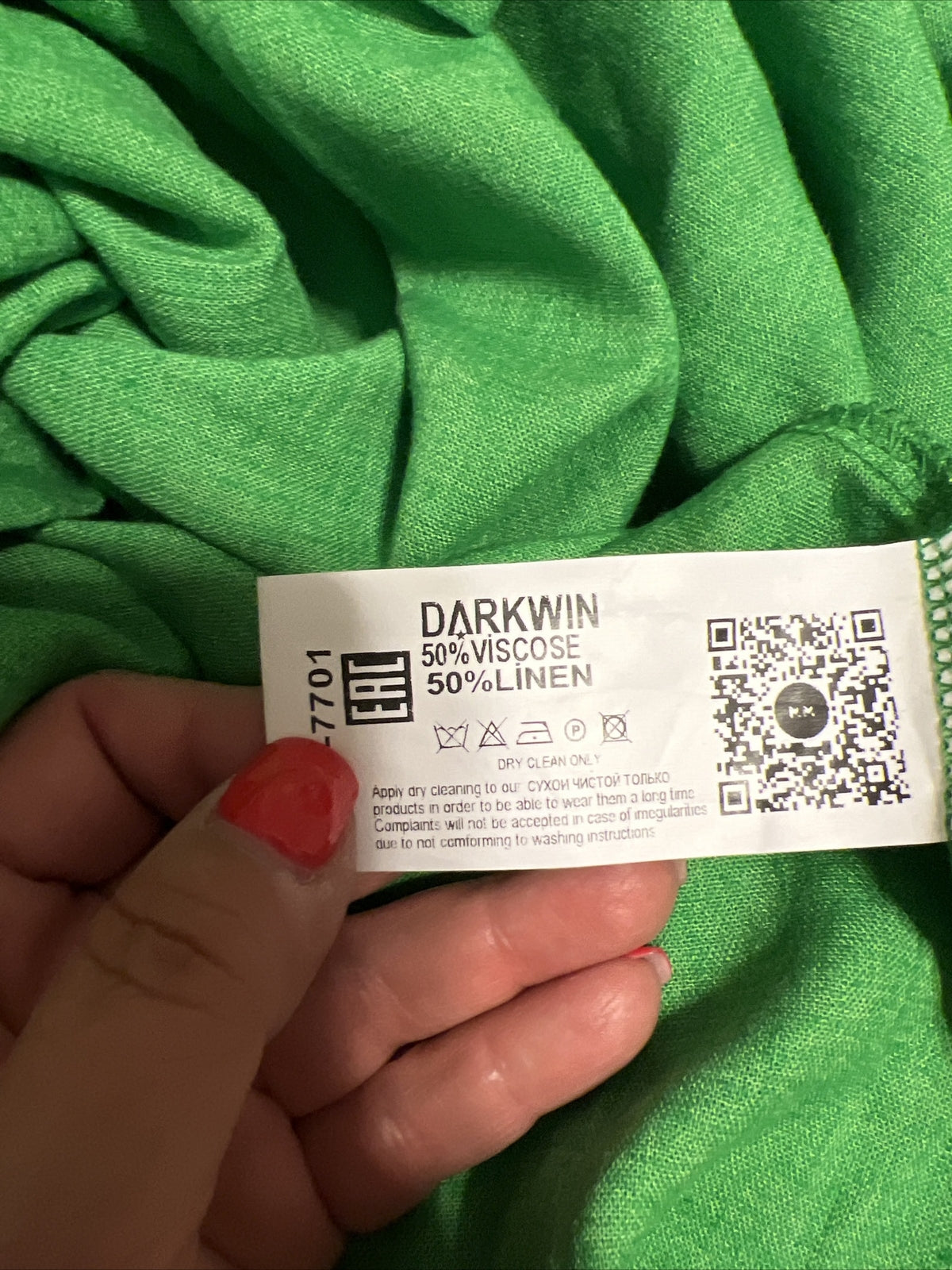 Darkwin Green Button-Down Dress Sz 18/1 Made in Turkey – Flared Fit
