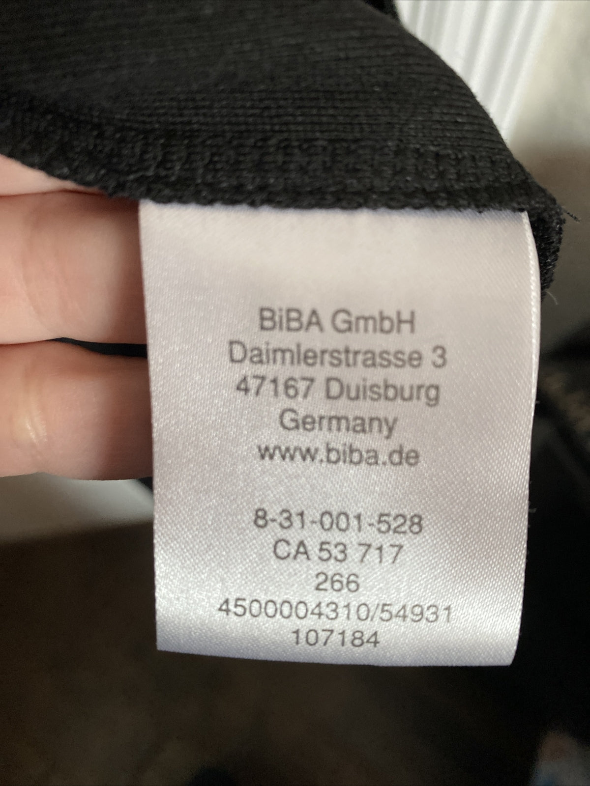 BiBA Black Knit Sweater Dress Sz 16 Cowl Neck Textured Panels Germany