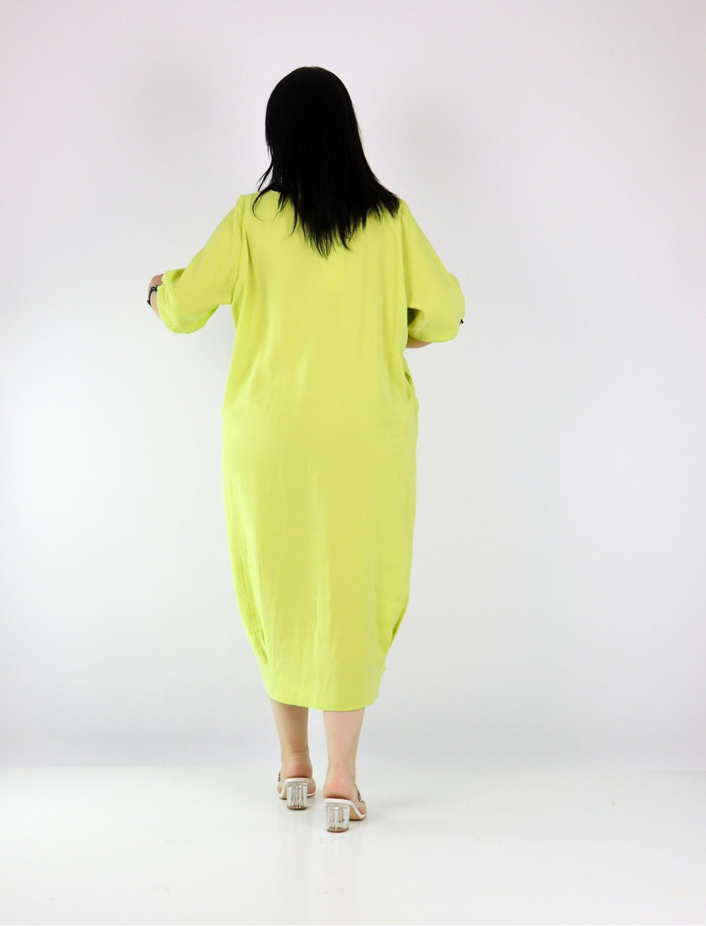Darkwin Lime Zipper Dress, Sz 18-20/1 Made in Turkey