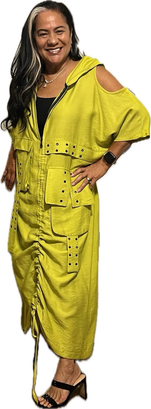 B-One Women’s Plus Size Dress 18/3 Lemon Yellow | Made in Turkey Elegant