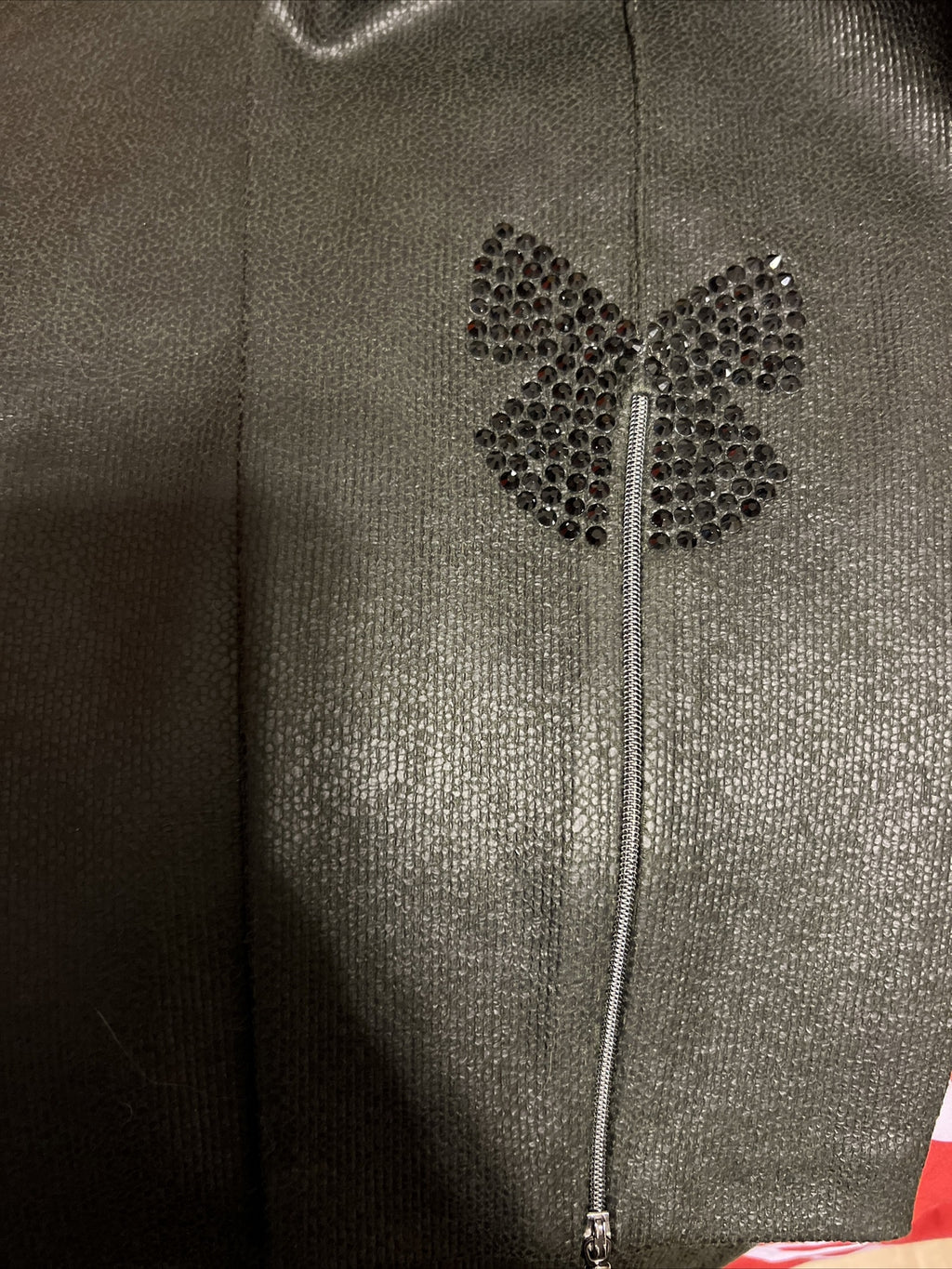 Motivation Green Pants, Sz 10/42. Rhinestone Detail. Made In Turkey