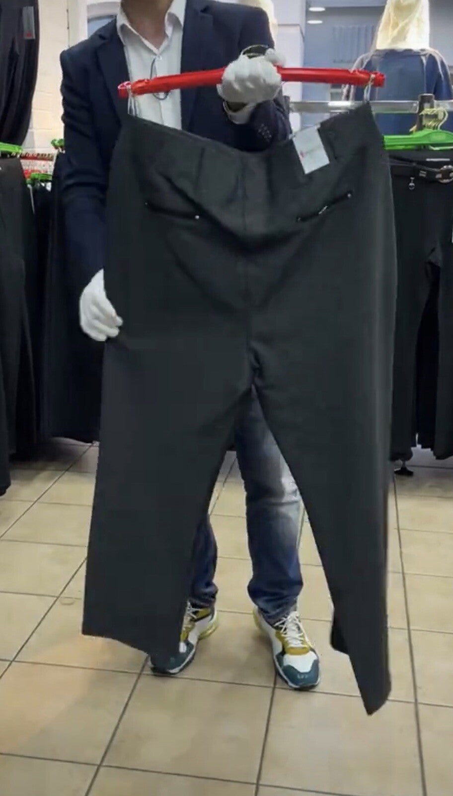 Zanessi Gray Pants Sz 20/54 Slim Fit Stretch Side Panel Made In Turkey