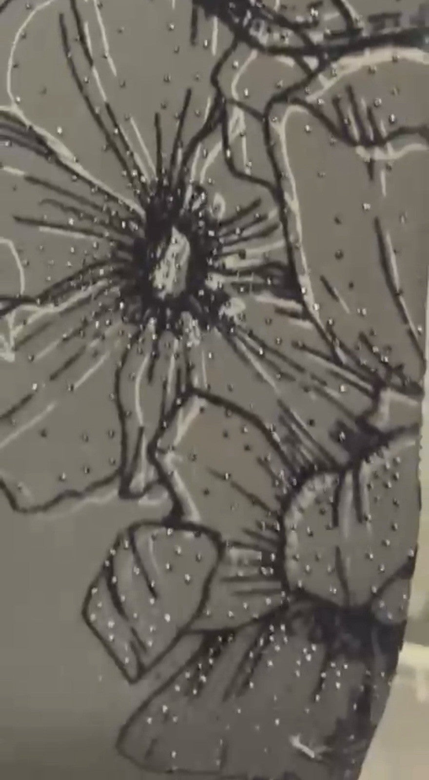 LaMaxx Black Floral Rhinestone Tights Pants Size 12/3 Made in Turkey