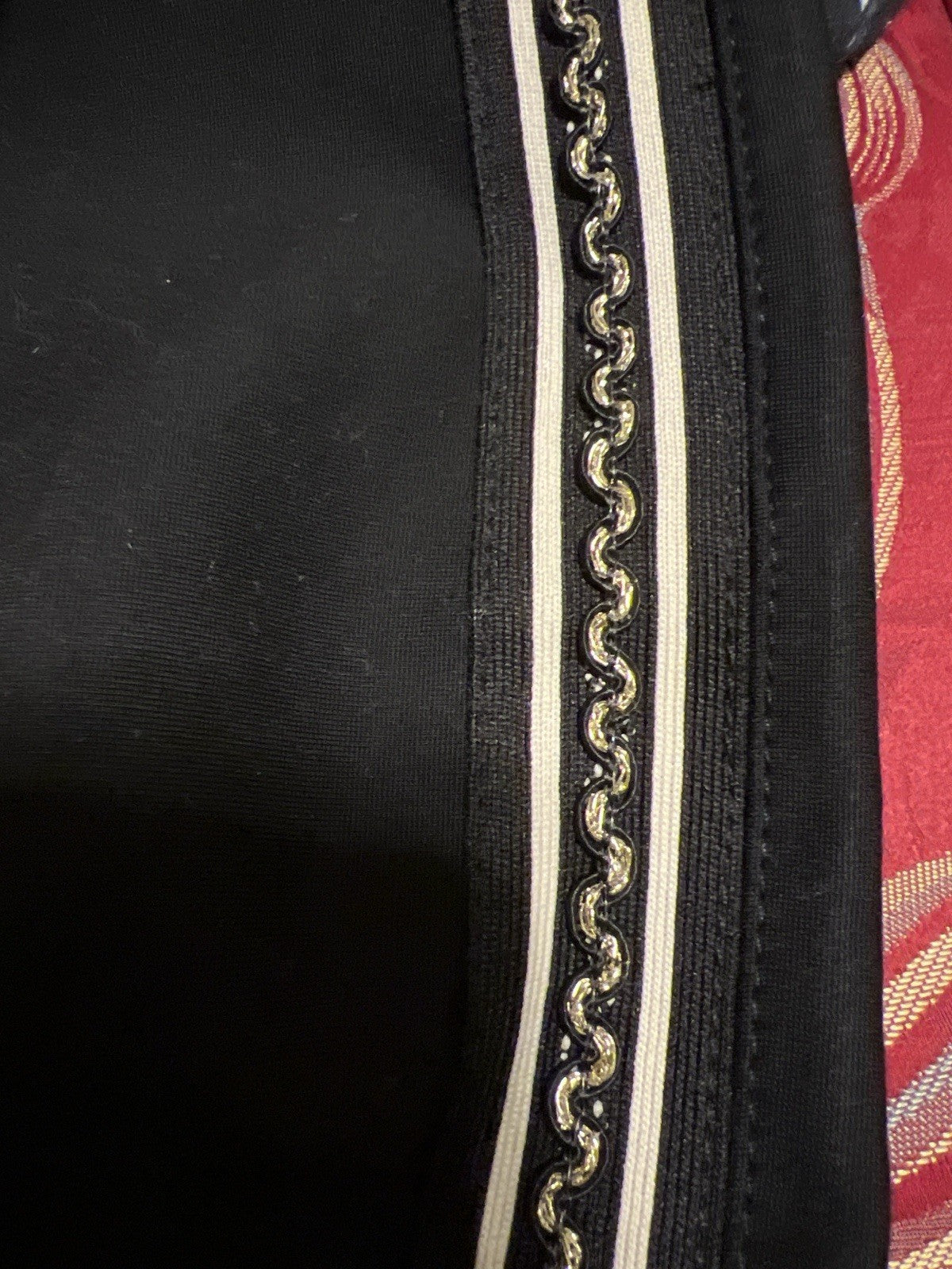 LaMaxx Black Pants Chain Side Trim Drawstring Waist Sz 18/48 Turkey