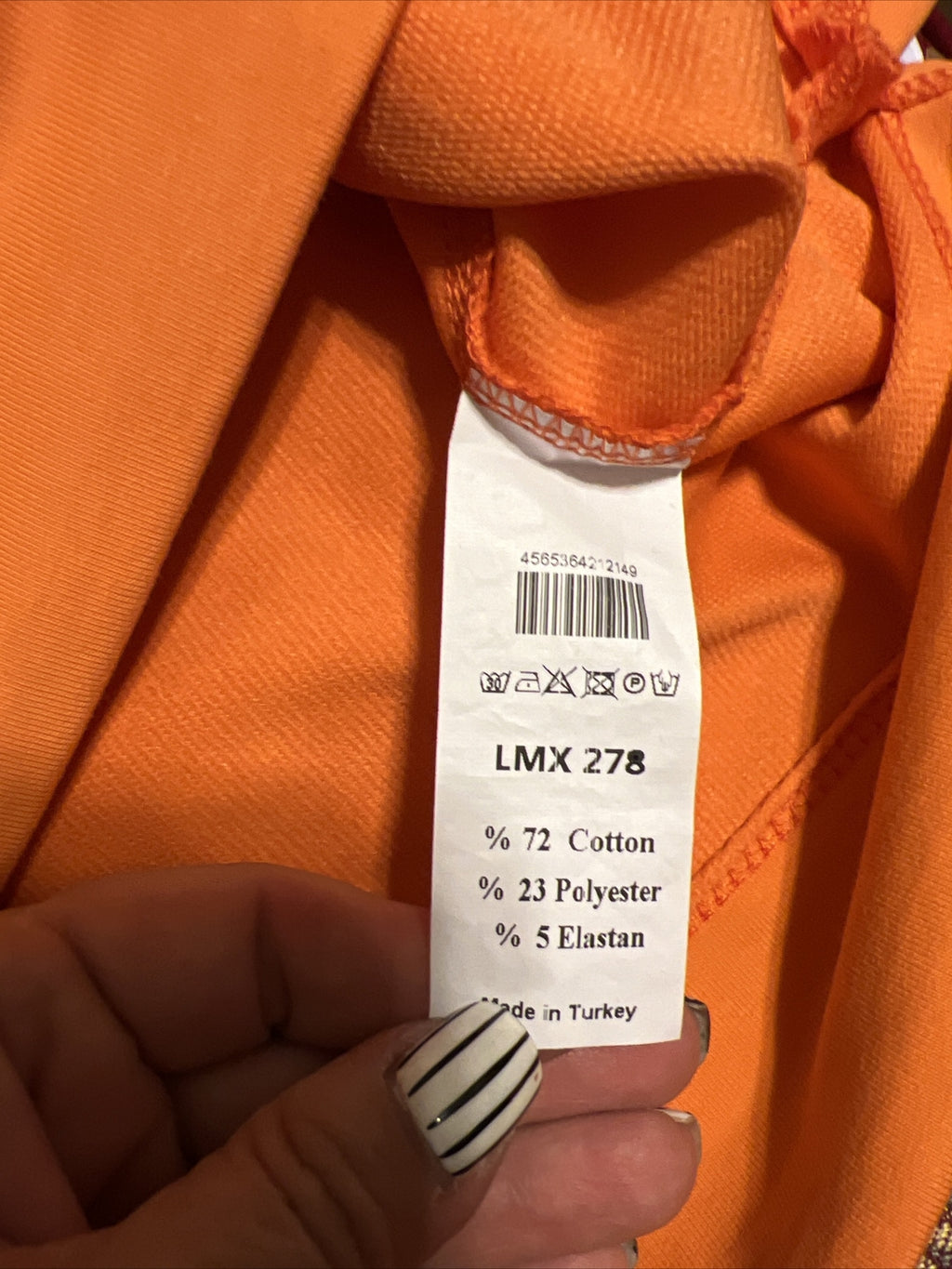 LaMaxx Leopard Sneaker Graphic Orange Top Sz 20/3 Made In Turkey