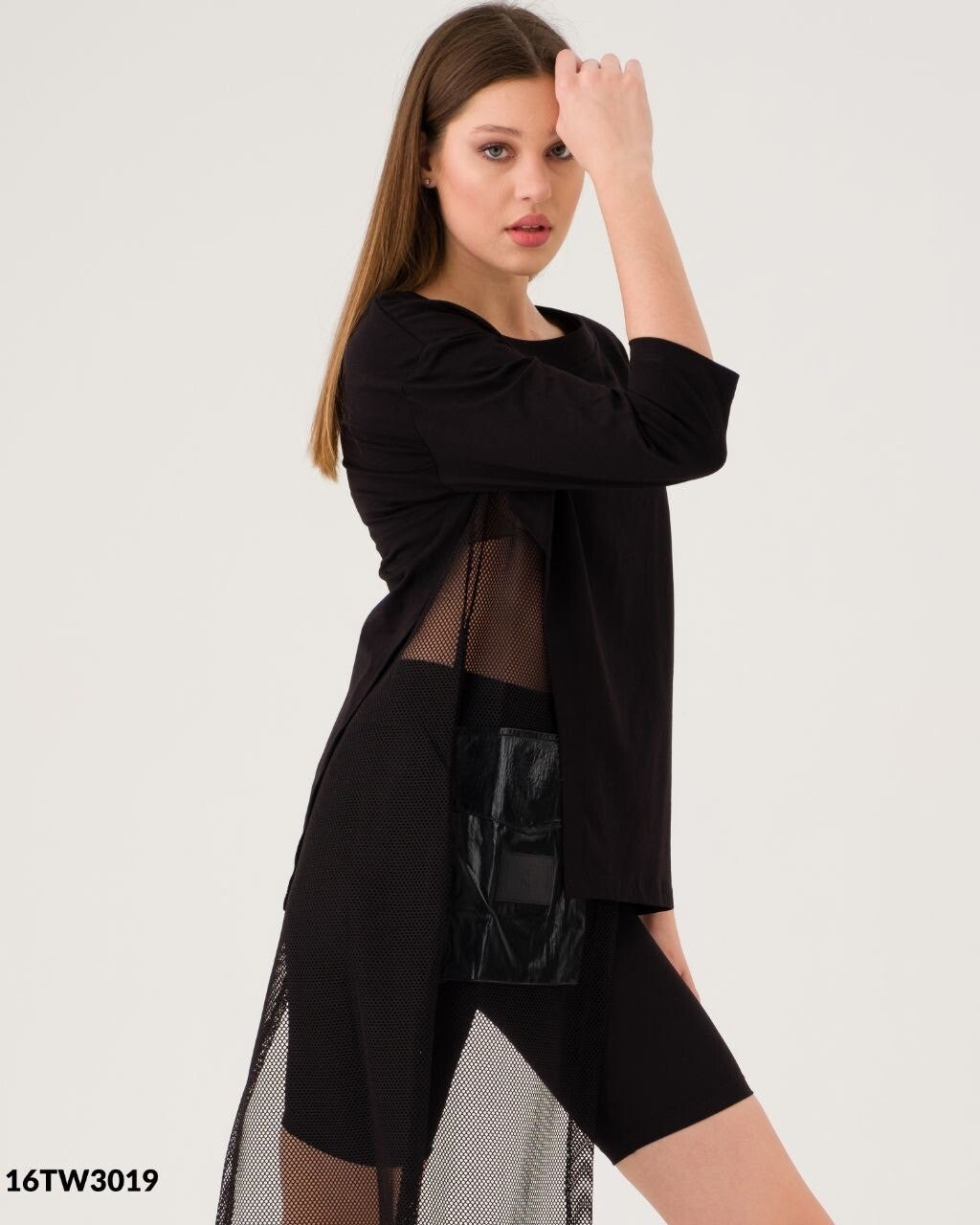 3TW Asymmetrical Mesh Black Top Sz XS Made In Turkey