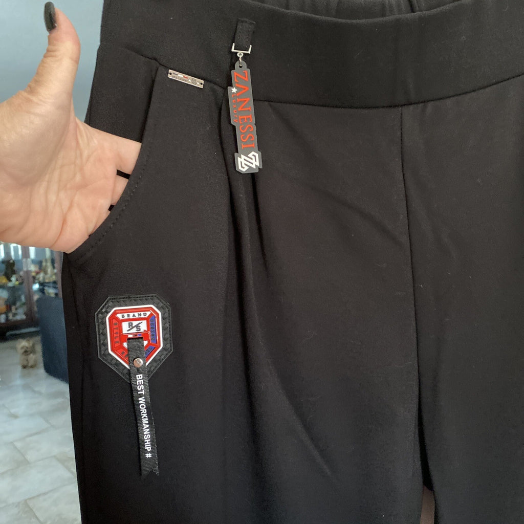 Zanessi Black Pants Sz 14/44 Made In Turkey – Stretch Comfort Fit