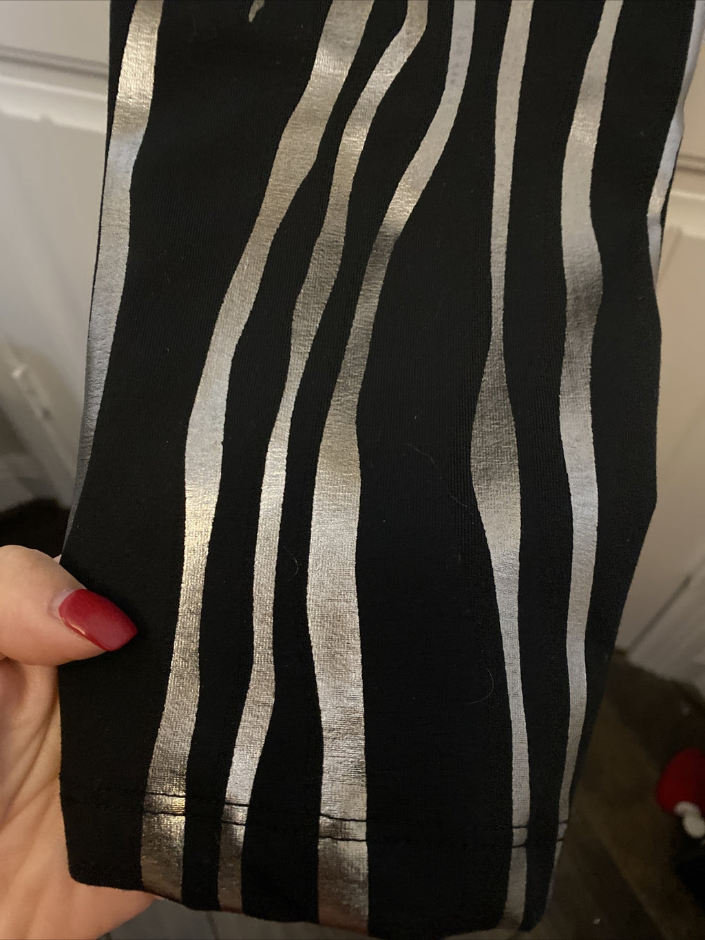 Darkwin Metallic Print Leggings Sz XL (18–20) Made in Turkey