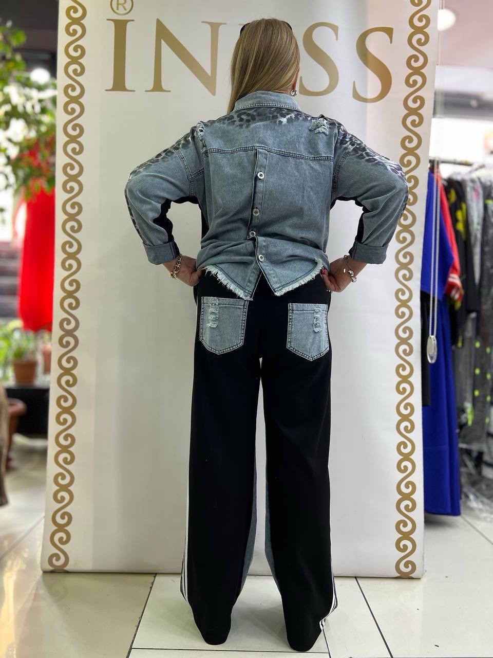 ✨ Rita Fink 2-Piece Denim Outfit, Sz 18/52 Made in Turkey – Statement Style