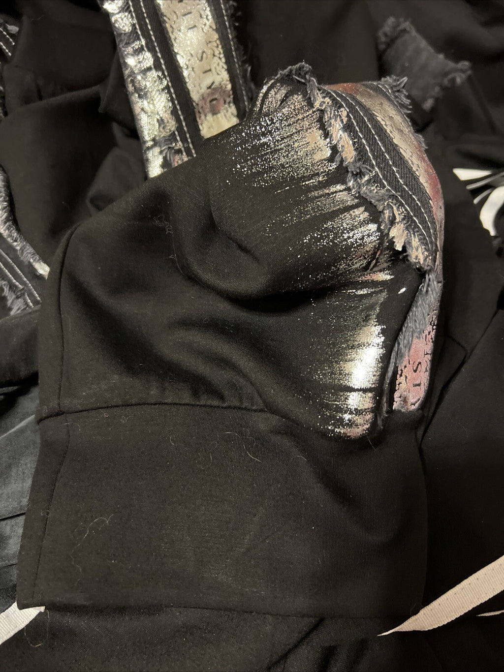 M’De Pompadour 2-Piece Suit Sz 22/4 Made in Turkey Black Silver Accent Set