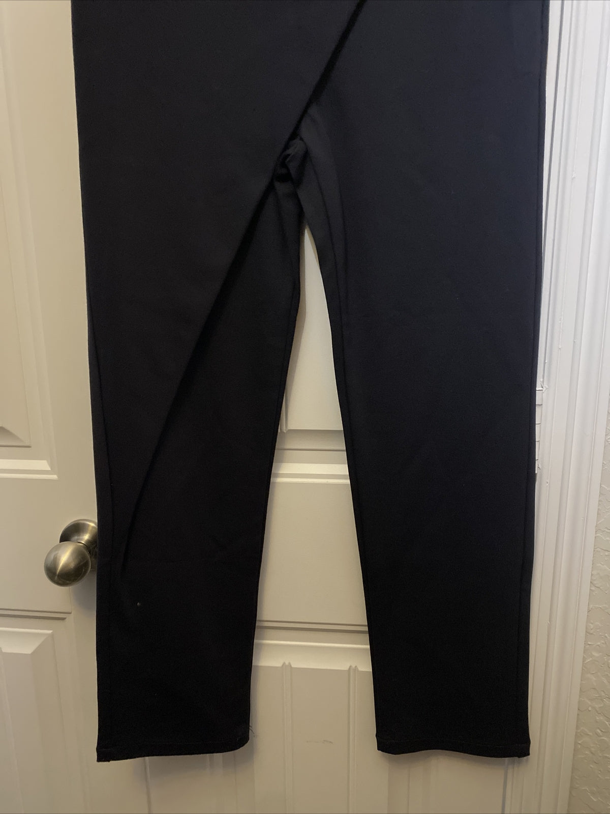 Zanessi Navy Asymmetrical Pants Sz 10/44 – Chic Draped Style, Made in Turkey
